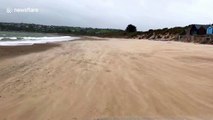 Breathtaking footage of Storm Ali hitting Abersoch beach