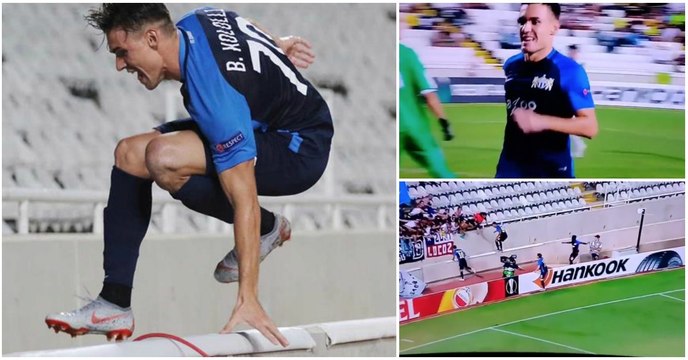 Jogador festeja da pior maneira golo da vitória e desaparece ao cair no fosso