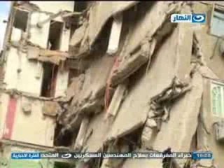 #اخبار_النهار | انهيار عقار من 6 طوابق فى مدينة نصر
