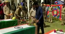 Shopian Wreath laying ceremony of police personnel Nisar Ahmad, Firdous Kuchay Kulwant Singh