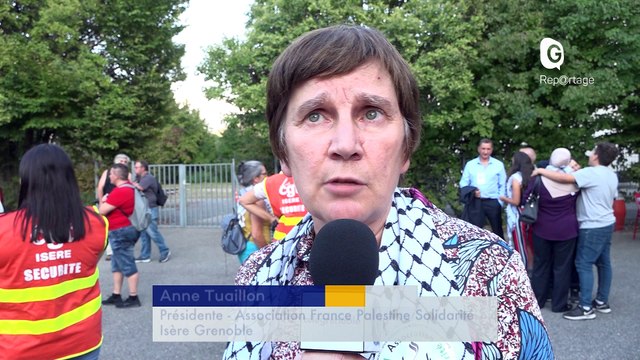 Reportage - L'activiste palestinienne, Ahed Tamimi en meeting à Echirolles