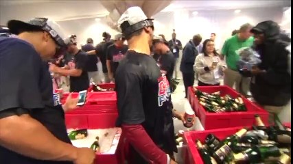 Watch Red Sox Locker Room Go Wild After Winning 2018 AL East Title