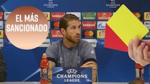 Sergio Ramos es el más sancionado en la Champions League
