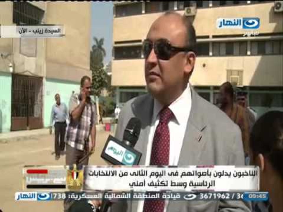 #موعد_مع_الرئيس | تقرير عن التصويت بلجنة السيدة زينب ولقاء مع علاء الكحكى رئيس شبكة قنوات النهار