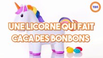 Une licorne distributeur de bonbons