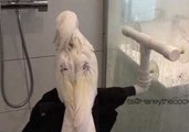 Harley the Cockatoo Starts Her Monday With a Long Shower