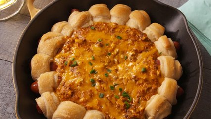 Chili Cheese Dog Dip Has Pigs In A Blanket DIPPERS