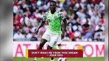 JOHN OGU RELISHES MOMENTS WITH GEORGE WEAH - NIGERIA VS LIBERIA