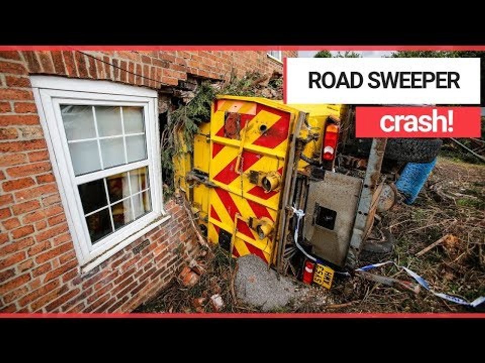 House Almost Destroyed After a Road Sweeper Ploughed into it | SWNS TV