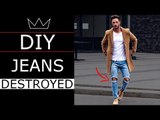 Como fazer um JEANS DESTROYED (DIY)