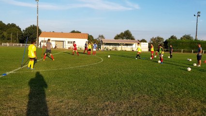 Les U14-U15 à l'entrainement