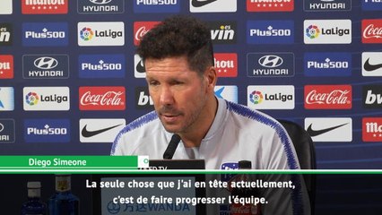 5e j. - Simeone : "Je veux que les nouveaux joueurs progressent"