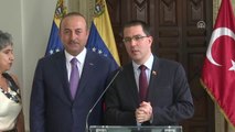 Dışişleri Bakanı Mevlüt Çavuşoğlu, Venezuela Dışişleri Bakanı Jorge Arreaza ile Ortak Basın...