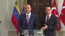 Dışişleri Bakanı Mevlüt Çavuşoğlu, Venezuela Dışişleri Bakanı Jorge Arreaza ile Ortak Basın...