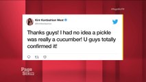 .@KimKardashian is in a big pickle - literally! The reality star may be BFFS with @foodgod, but she can't figure out if pickles are cucumbers! Watch her solve the mystery of pickles on #PageSixTV!