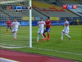 كأس مصر 2016 - هجمة خطيرة من "مؤمن زكريا" ولكن العارضة تنقذ الزمالك من هدف التعادي