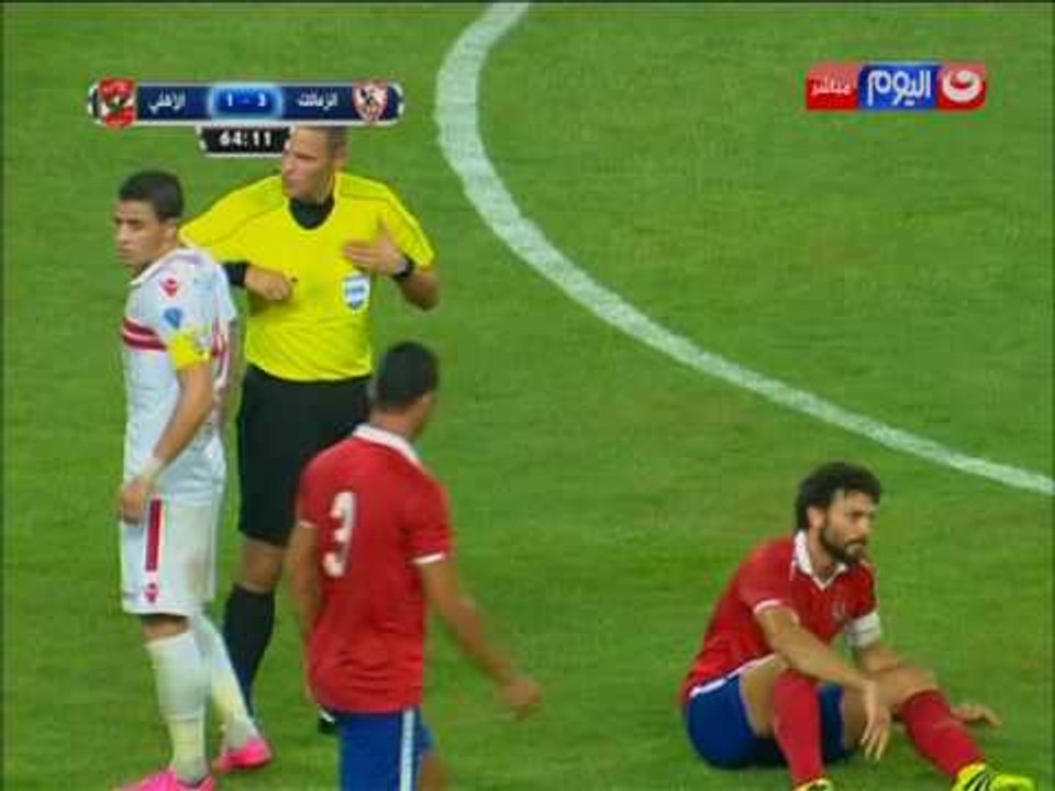 كأس مصر 2016 - تدخل عنيف من حسام غالي على "باسم مرسي" .... "الاهلي VS الزمالك "