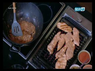 لقمة هنية -صدور فراخ بالزبادى- لحمة بصوص الجبنة الريكفورد - بطاطس شيبس بالبيبرونى