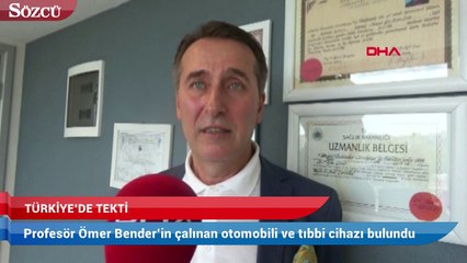 Descargar video: Ünlü profesör Ömer Bender’in çalınan otomobili ve tıbbi cihazı bulundu