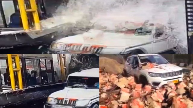 Rajasthan : Beer Bottle loaded Truck rams into Toll Plaza in Kisangarh | Oneindia News