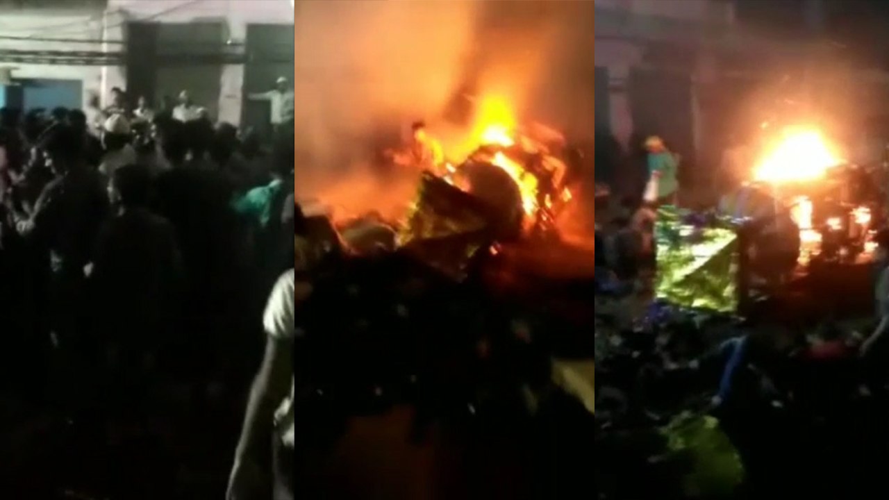 हाईटेंशन तार से टकराने की वजह से ताजिया जुलूस म...