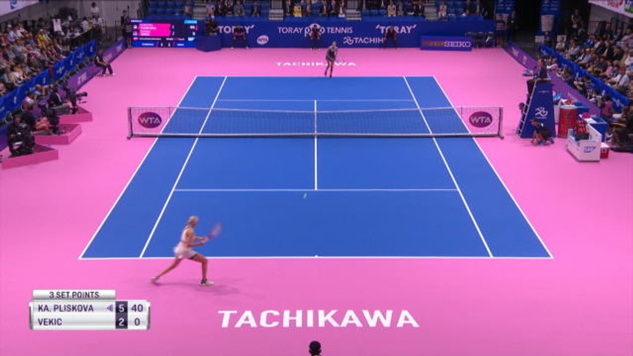 Pliskova edges Vekic in absorbing Pan Pacific semi