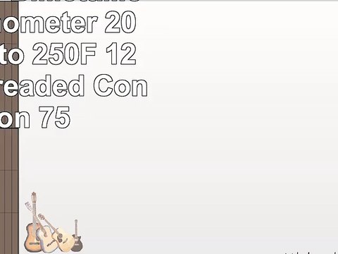 HB DURAC BiMetallic Dial Thermometer 20 to 120C 0 to 250F 12 in NPT Threaded