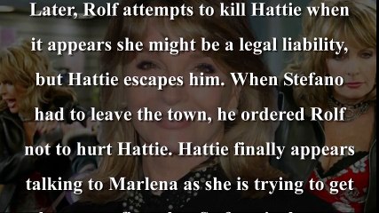 Days of Our Lives. September - December, 2018. Hattie's story