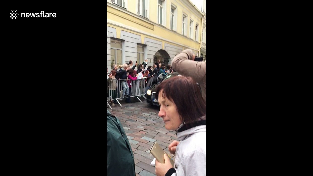 Pope Francis arrives in Vilnius, Lithuania