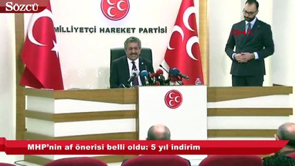 MHP’nin af önerisi belli oldu