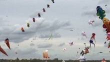 Dozens of Whimsical Kites Drift in the Skies Above Berlin During Drachenfest