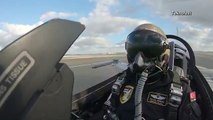 شاهد: دراجة نارية تفوز في سباق للسرعة أمام طائرة F16 