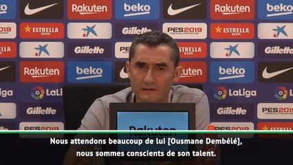 La Liga : Barcelone - Valverde : "Nous attendons beaucoup de Dembélé"