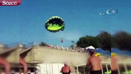 Rusya’da paraşütte dehşet anları
