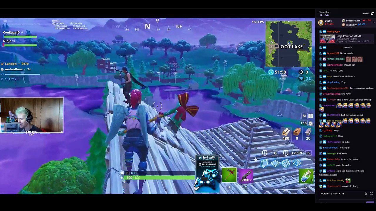 NINJA REACTS TO CUBE MELTING INTO LOOT LAKE! Fortnite Highlights & Funny Moments