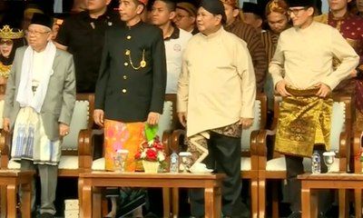 Jokowi-Ma'ruf & Prabowo-Sandi Ikuti Karnaval Kampanye Damai