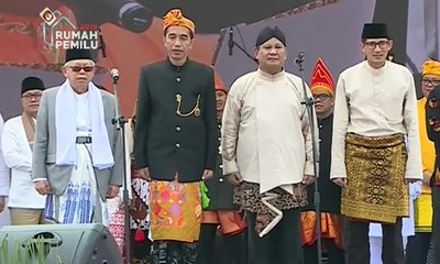 Janji Jokowi-Ma'ruf & Prabowo-Sandiaga untuk Kampanye Damai