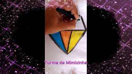 Desenhando um Diamante Colorido de forma simples - Vídeo para Crianças - Turma da Mimizinha