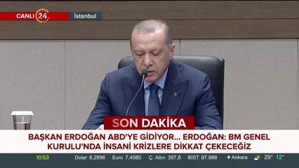 Cumhurbaşkanı Erdoğan ABD'ye gidiyor