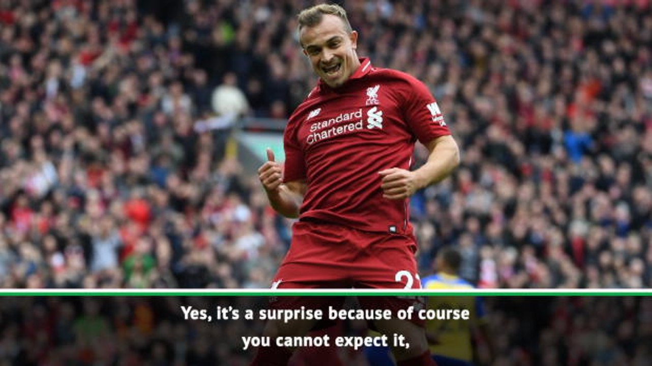 Klopp praises Shaqiri as Liverpool make it seven wins from seven