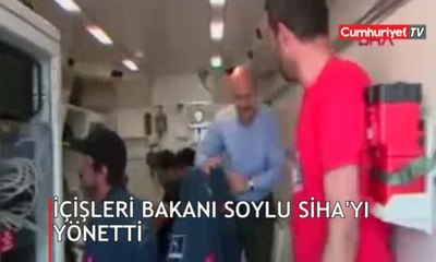 İçişleri Bakanı Soylu SİHA'yı yönetti