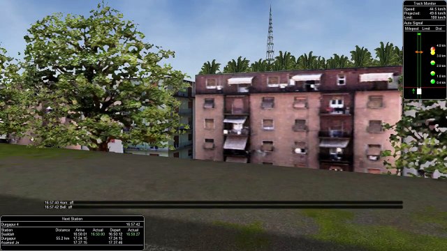 Sealdah - New Delhi Rajdhani Express GZB WAP7 MSTS Open Rails Journey Part 1