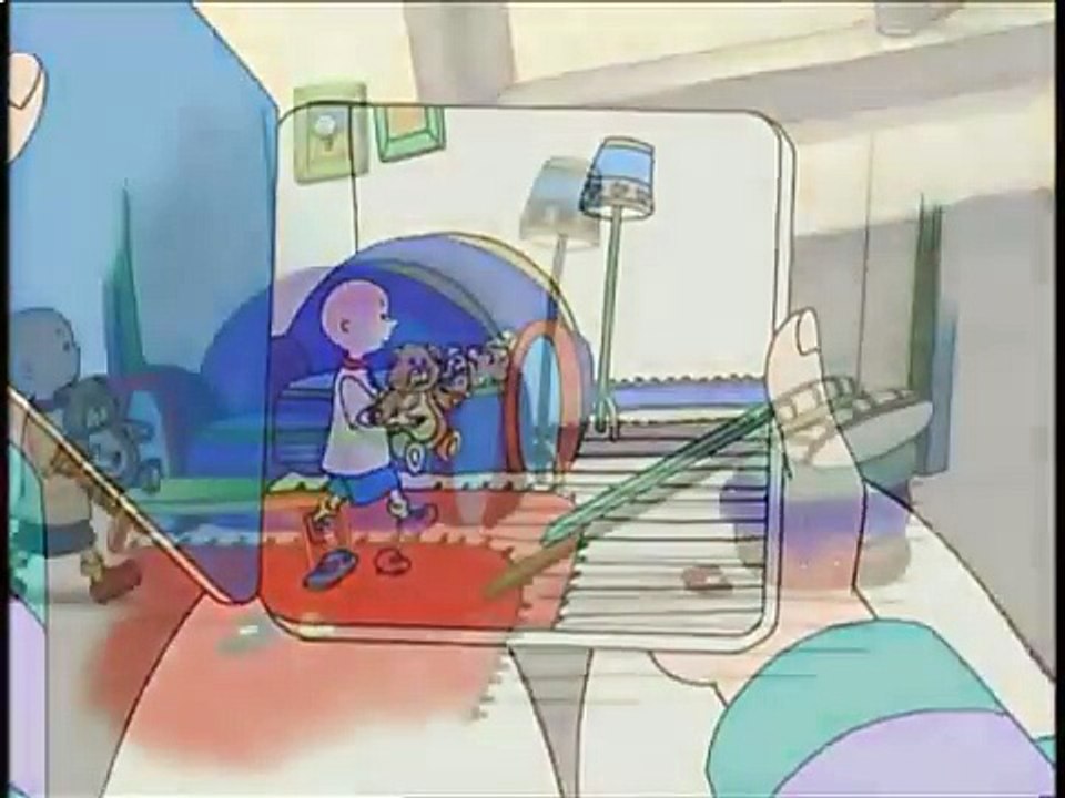 Caillou Folge 126 Caillous Teddy T Shirt, Caillou fällt vom Fahrrad