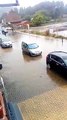 Inondation dans la ra région de Charleroi (ici à Aiseau-Presles)