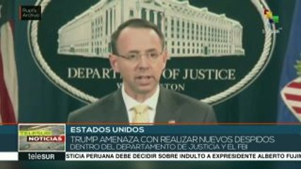Trump amenaza con más despidos dentro del Dpto. de Justicia y el FBI