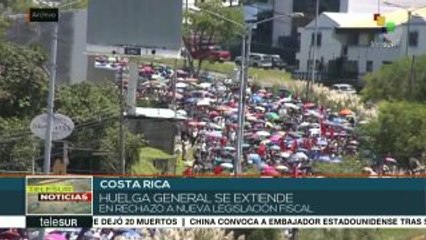 Costa Rica: continúa huelga general contra Reforma Fiscal del gobierno