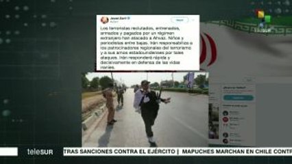 Zariff: atentados en Ahvaz son responsabilidad de EE.UU. y sus aliados