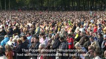 Nearly 100,000 faithful attend Pope Francis's mass in Lithuania