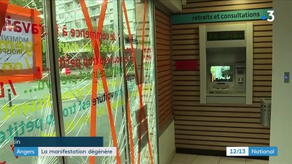 Angers : quatre banques saccagées après une manifestation