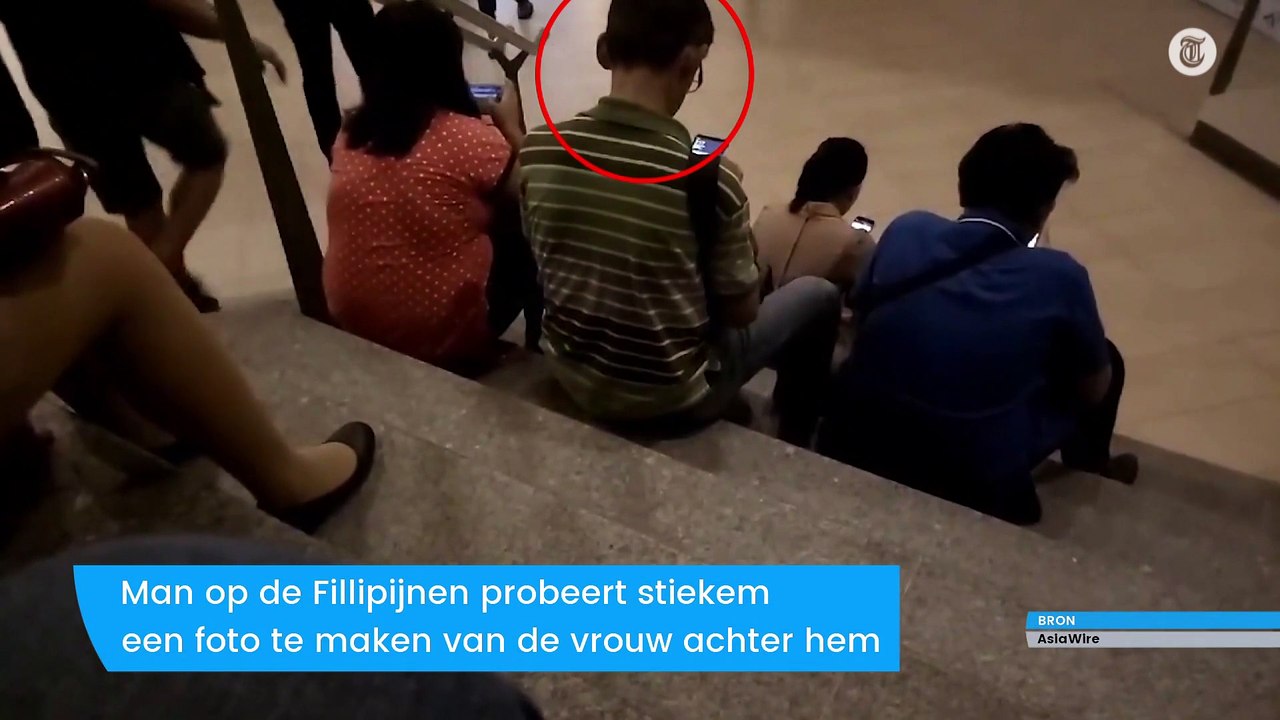 Betrapt! Stiekeme gluurder fotografeert onder rokje